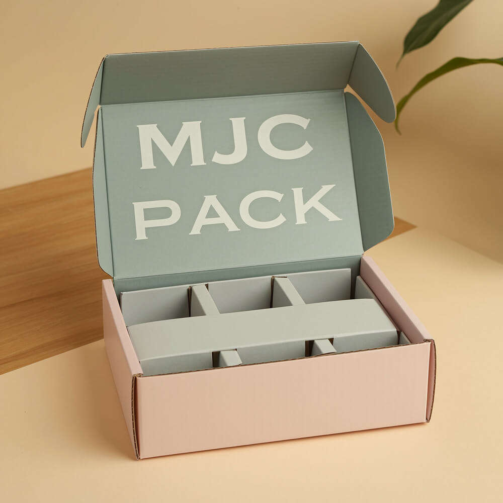 Custom Logo Cosmetics Pink Corrugated Shipping Gift Boxes Recyclable Folding Cardboard Paper Mailer Packaging Box