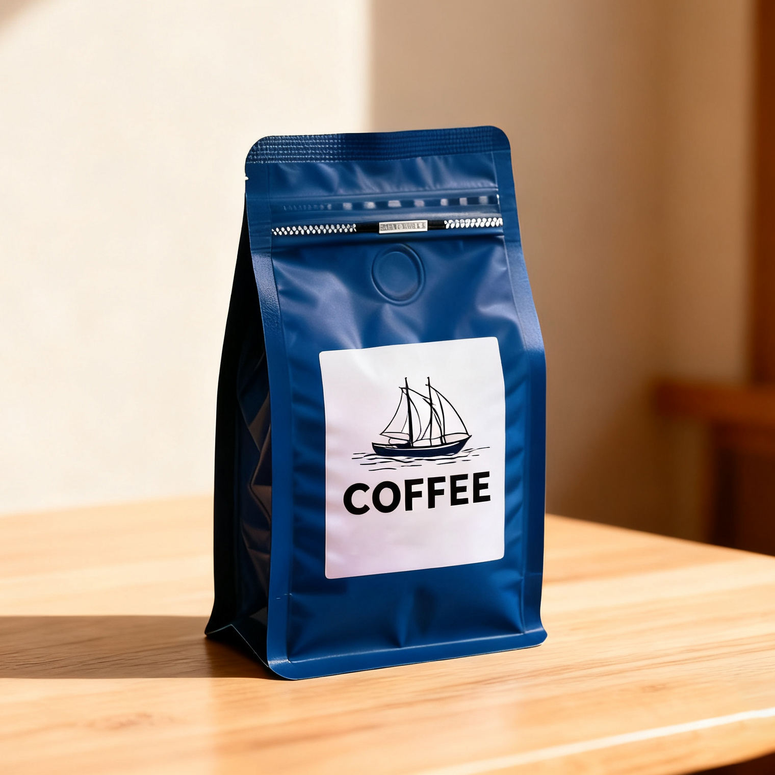 Custom Logo Printed Flat Bottom Stand up Pouch Resealable Ziplock Coffee Bag 100g 250g 500g 1kg with Valve Zipper Food Packaging