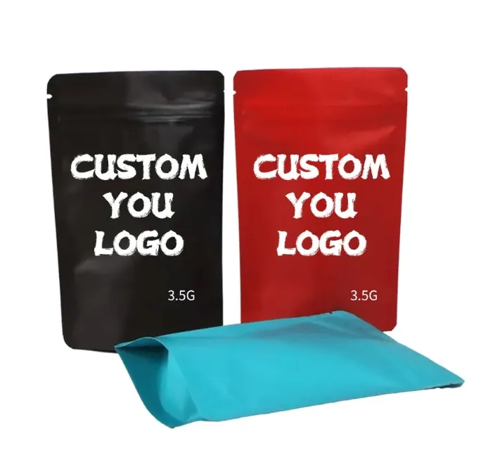Packaging with Custom Printing Anti-Odor Ziplock Standing Pouch Wholesale Plastic Packaging Mylar Bags