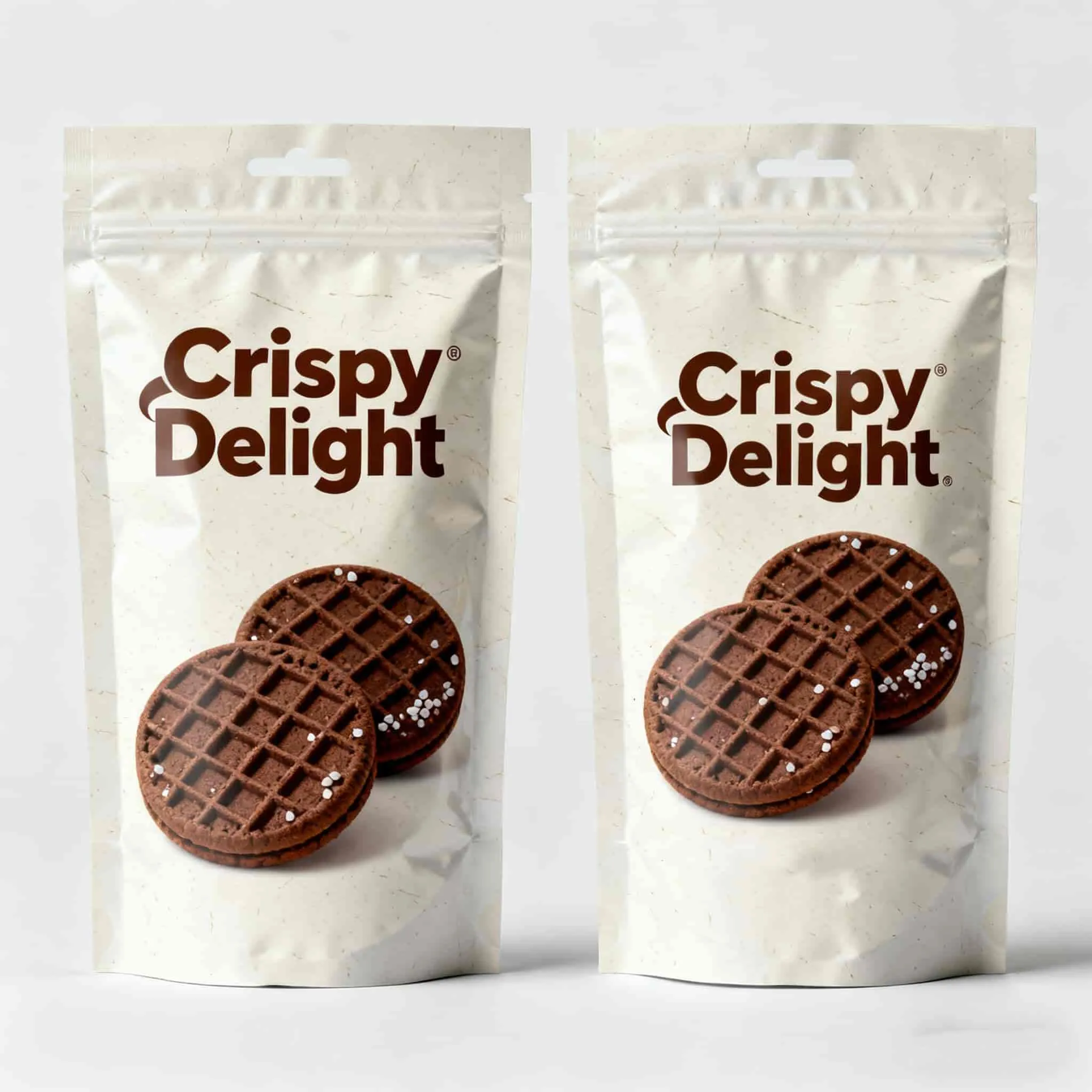 Custom Logo PET Stand Food Pouch Resealable Zipper-Customizable Multi-Size Options Moisture Proof Snack Packaging for Biscuits