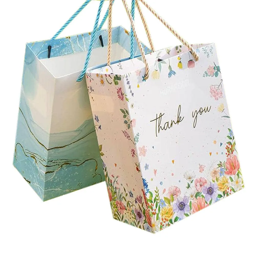 Wholesale Custom Luxury Recyclable Art Paper Gift Bags with 
