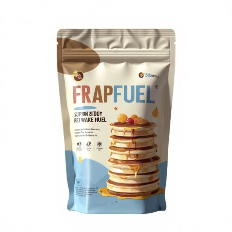 Custom Digital Printed Moisture Proof Stand Pouch Protein Powder Pancake Mix Low MOQ Food Grade Matte Finish Resealable Zipper