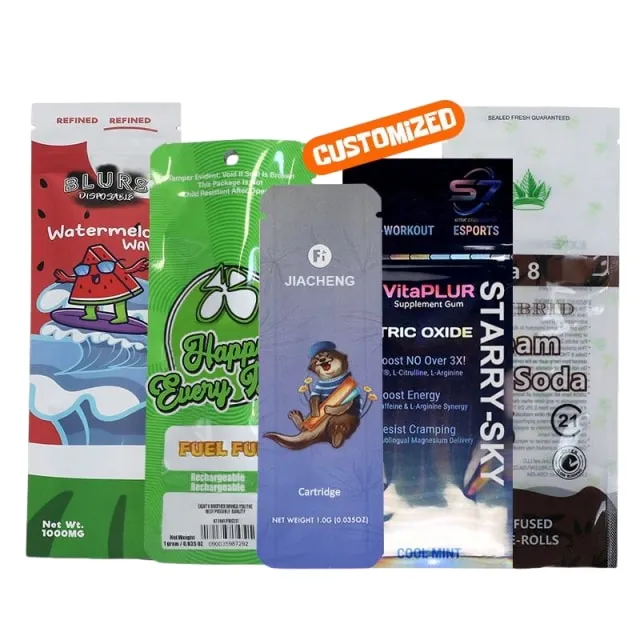 Custom Printed Resealable Mini 1g Smell Proof Zip Lock Lay-f