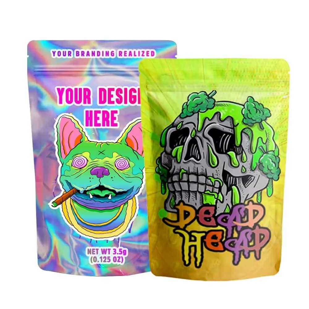 Custom Printing Smell Proof Hologram Stand up Pouch Resealab