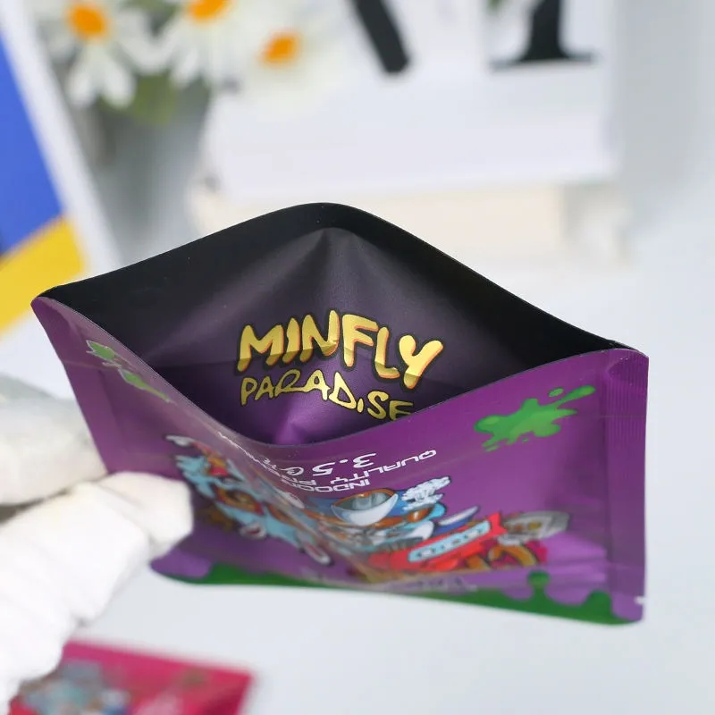 1/8oz 1g 3.5g 7g 14g 28g Custom Plastic Cannabis Stand up Doypack Pouch Smell Proof Gummies Packaging 3.5 Grams Mylar Bags With My Logo