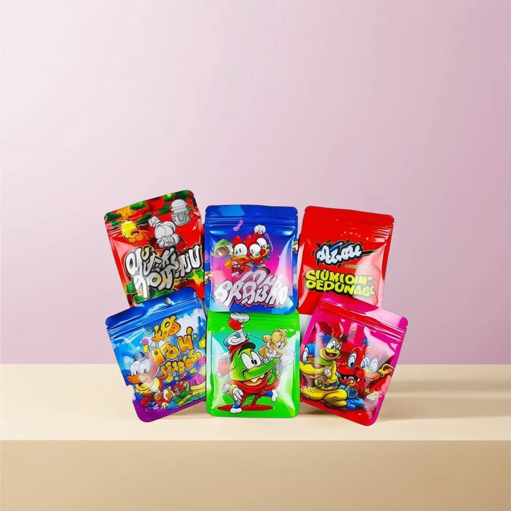 Custom Ziplock Mylar Bags Printed 3.5g 28g 1oz 1lb 1 lb Food